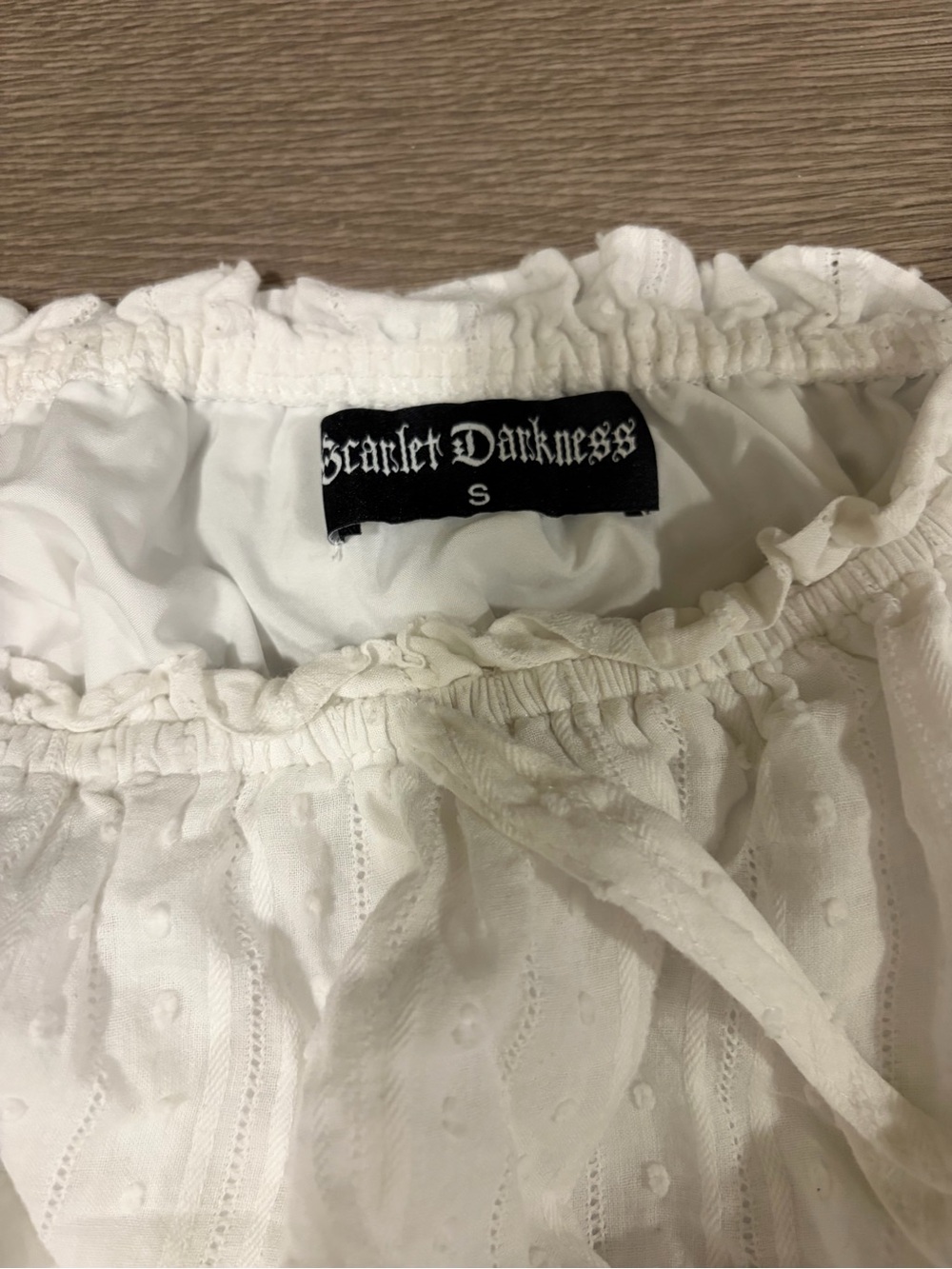 White Maxi Dress with Smocked Waist - Picture 4 of 5